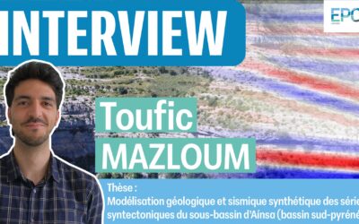 Toufic Mazloum, doctorant au laboratoire EPOC, présente ses travaux sur la modélisation géologique et sismique